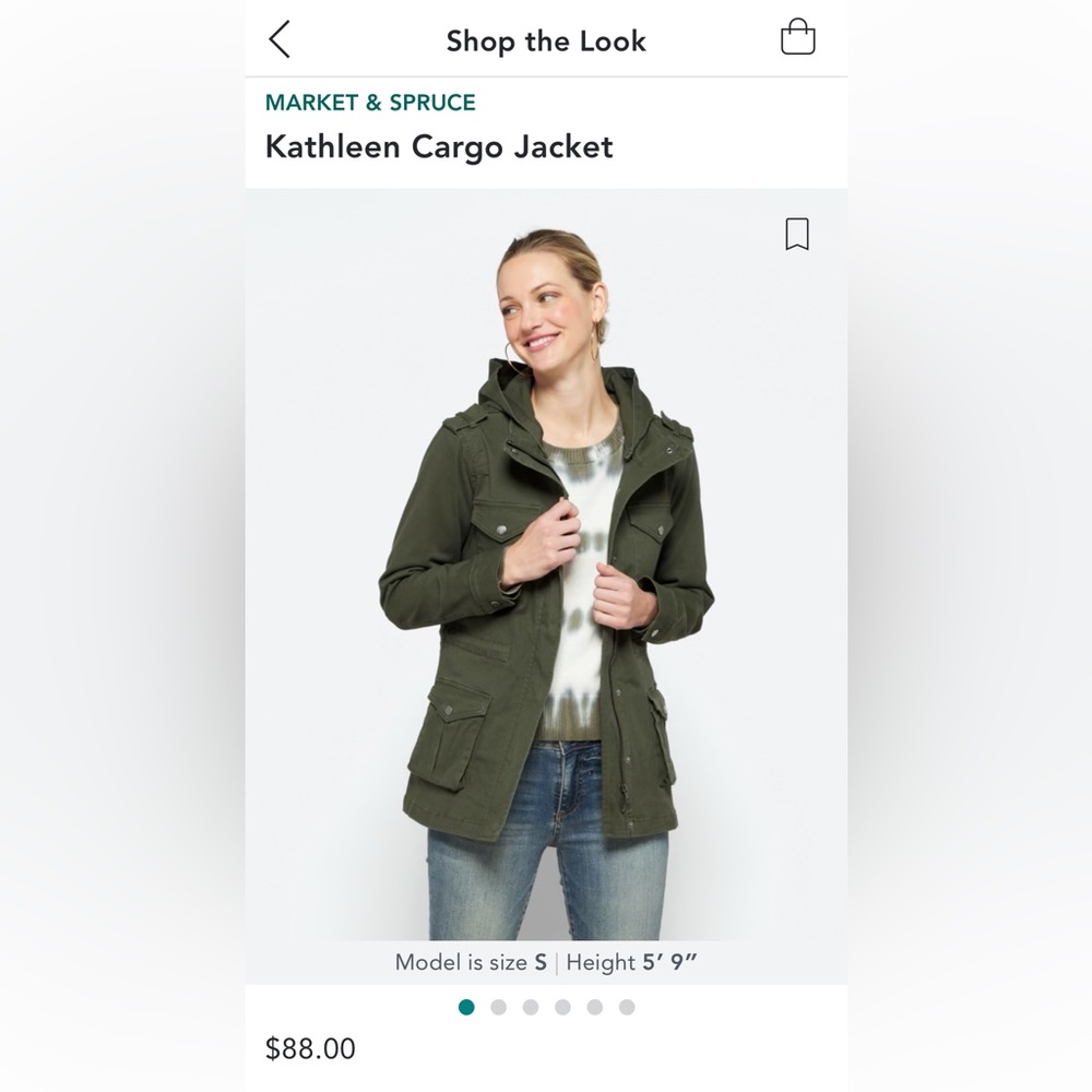 Market and Spruce Green Cargo Jacket